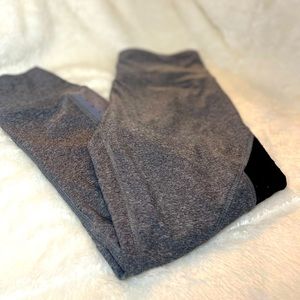 Grey High Waisted Cropped Leggings